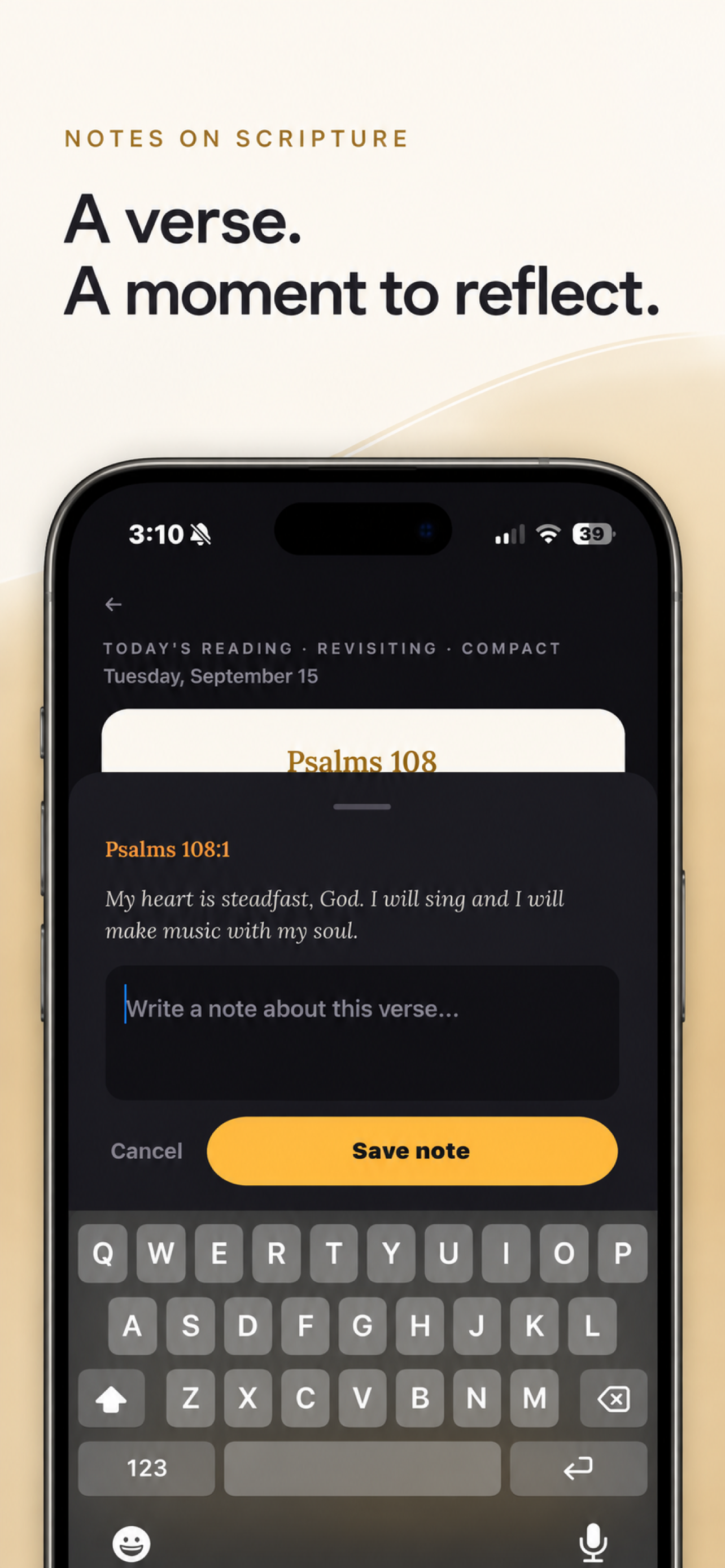 A verse, a moment to reflect β notes on Scripture